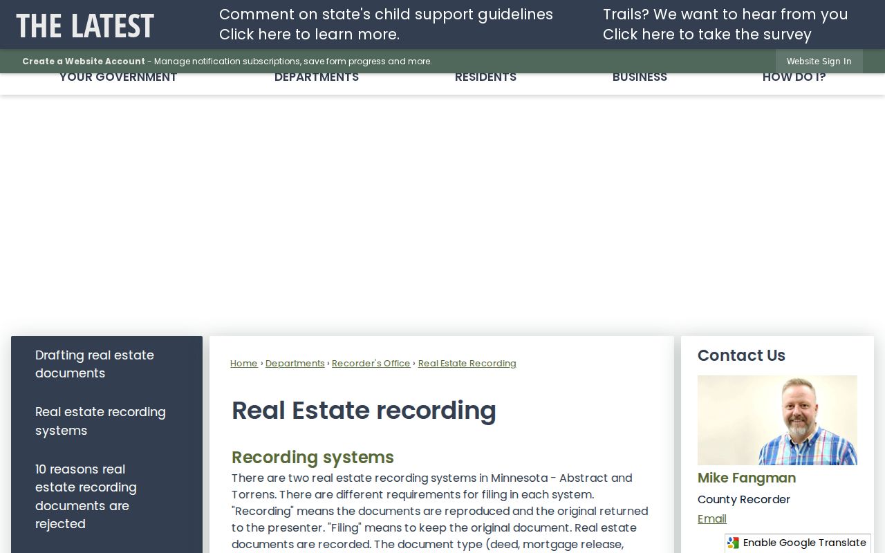 Faribault previous residents Rice County Recorder deed research page